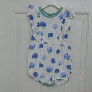 NWT Kyte Baby Hydrangea Floral Bubble Romper sz 12-18 18-24 Months 2t 3t 4t